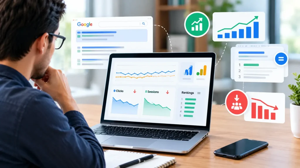 Organic Traffic Dropping but Rankings Stable? | Solution Savvy